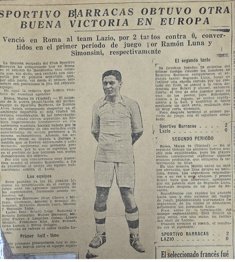 Sportivo Barracas obtuvo otra buena victoria en europa - Gira internacional de Sportivo Barracas